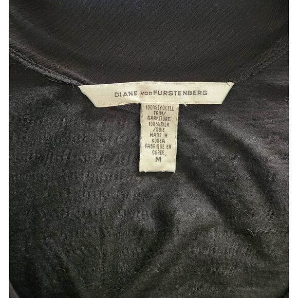 Diane Von Furstenberg Silk Accented Sleeveless Top Size Medium - Picture 4 of 5